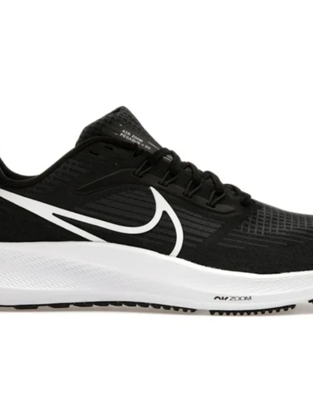 NWOT Nike Air Zoom Pegasus 38 Black with White Swoosh NWOT 8.5